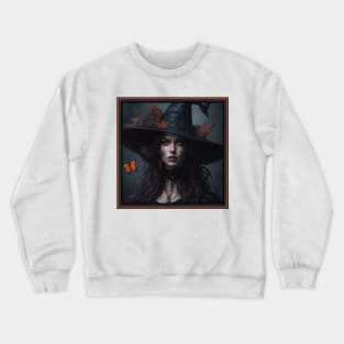 Halloween Beautiful Witch Women Crewneck Sweatshirt